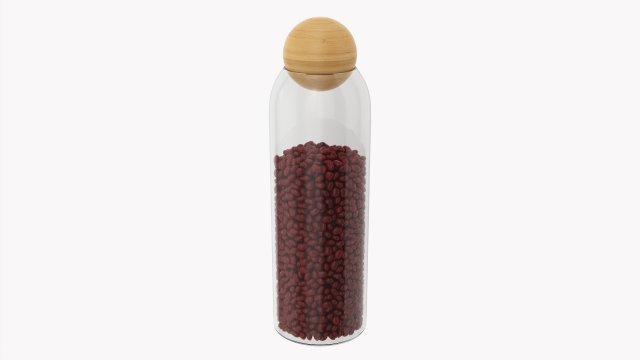 Kitchen Glass Jar With Contents 13 Modelo 3D .c4d .max .obj .3ds .fbx .stl .blend 