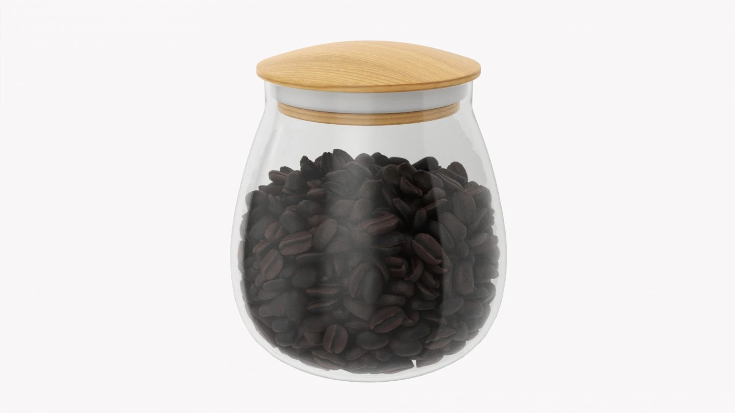 Kitchen Glass Jar With Contents 14 3D Model .c4d .max .obj .3ds .fbx .stl .blend