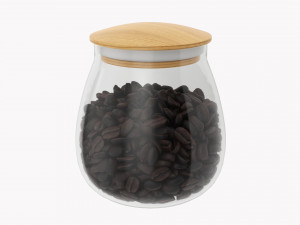 Kitchen Glass Jar With Contents 14 3D 모델