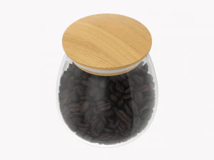 Kitchen Glass Jar With Contents 14 3D Model