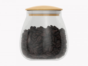 Kitchen Glass Jar With Contents 14 3D Model