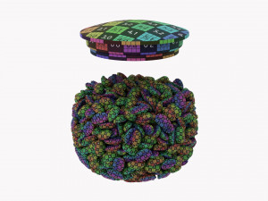 Kitchen Glass Jar With Contents 14 3D Model