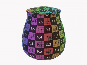 Kitchen Glass Jar With Contents 14 3D Model