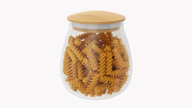 Kitchen Glass Jar With Contents 15 Modello 3D .c4d .max .obj .3ds .fbx .stl .blend 