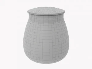 Kitchen Glass Jar With Contents 15 3D Model