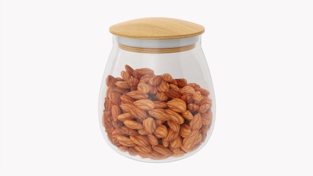 Kitchen Glass Jar With Contents 16 Model 3D .c4d .max .obj .3ds .fbx .stl .blend 