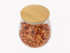Kitchen Glass Jar With Contents 16 Model 3D