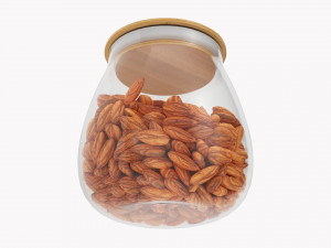 Kitchen Glass Jar With Contents 16 Model 3D