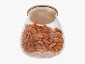 Kitchen Glass Jar With Contents 16 3D Model