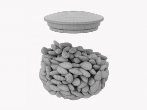 Kitchen Glass Jar With Contents 16 Model 3D