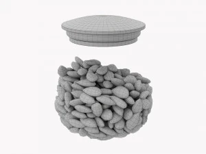 Kitchen Glass Jar With Contents 16 3D Model