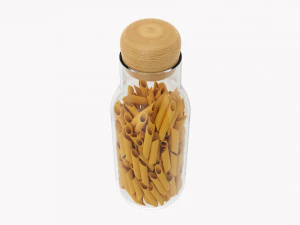 Kitchen Glass Jar With Contents 17 3D Model
