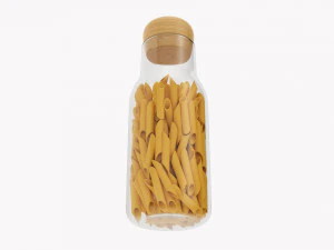Kitchen Glass Jar With Contents 17 3D Model