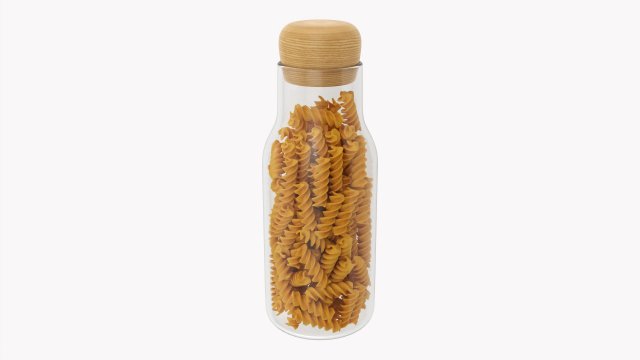 Kitchen Glass Jar With Contents 18 3D-Modell .c4d .max .obj .3ds .fbx .stl .blend 