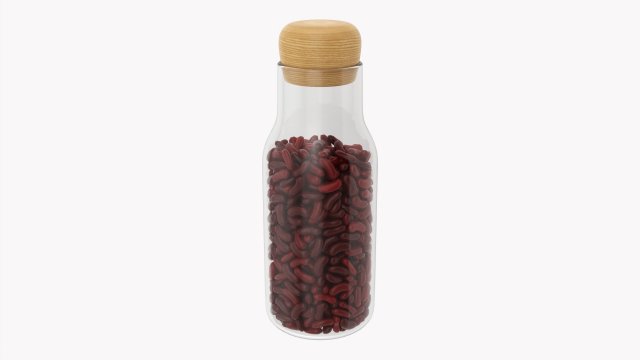 Kitchen Glass Jar With Contents 19 3D 모델 .c4d .max .obj .3ds .fbx .stl .blend 