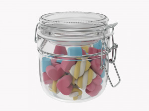 Kitchen Glass Jar With Contents 20 Modelo 3D