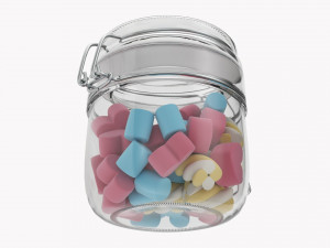 Kitchen Glass Jar With Contents 20 Modello 3D