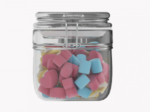 Kitchen Glass Jar With Contents 20 Modello 3D