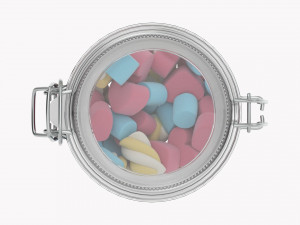 Kitchen Glass Jar With Contents 20 Modello 3D