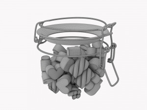 Kitchen Glass Jar With Contents 20 Modello 3D