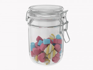 Kitchen Glass Jar With Contents 21 3D Model