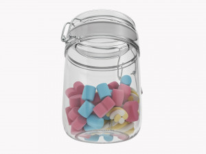 Kitchen Glass Jar With Contents 21 3Dモデル