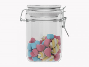 Kitchen Glass Jar With Contents 21 3Dモデル