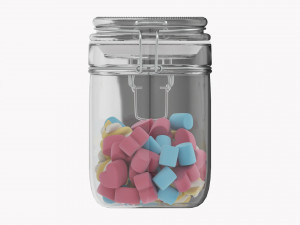 Kitchen Glass Jar With Contents 21 3Dモデル