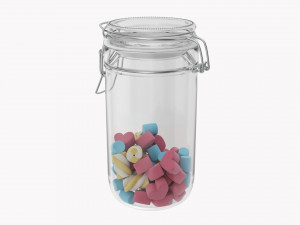 Kitchen Glass Jar With Contents 22 Modelo 3D