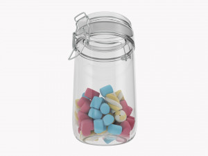 Kitchen Glass Jar With Contents 22 3D 모델