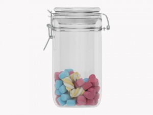 Kitchen Glass Jar With Contents 22 3D 모델