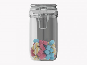 Kitchen Glass Jar With Contents 22 3D 모델