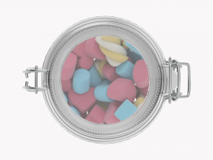 Kitchen Glass Jar With Contents 22 3D 모델