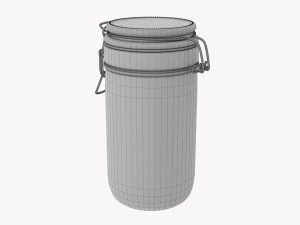 Kitchen Glass Jar With Contents 22 3D Model