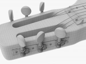Lap Steel Guitar 3D Model