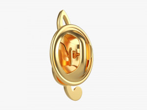 Music Clef Pin 3Dモデル