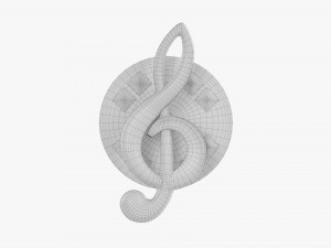 Music Clef Pin 3Dモデル