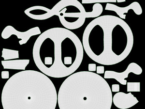 Music Clef Pin 3Dモデル