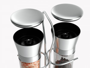 Salt And Pepper Grinder Set 01 3D Model