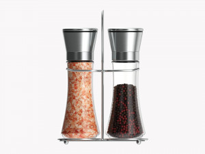 Salt And Pepper Grinder Set 01 3D Model