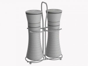 Salt And Pepper Grinder Set 01 3D Model