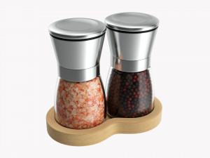 Salt And Pepper Grinder Set 02 3D Model