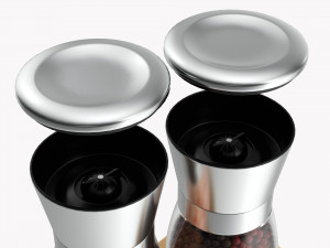 Salt And Pepper Grinder Set 02 Model 3D