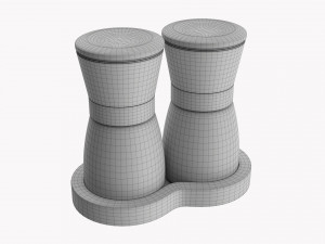 Salt And Pepper Grinder Set 02 Model 3D