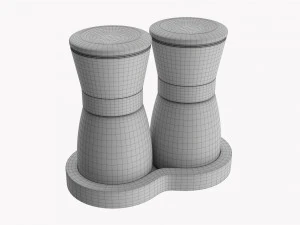 Salt And Pepper Grinder Set 02 3D Model