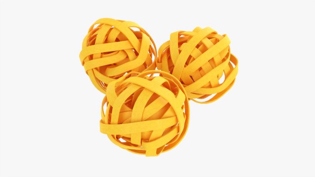 Tagliatelle Pasta 3D 모델 .c4d .max .obj .3ds .fbx .stl .blend 