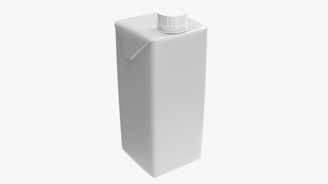 Juice Cardboard Box Packaging With Cap 470ml 3D Model .c4d .max .obj .3ds .fbx .stl .blend 