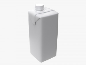 Juice Cardboard Box Packaging With Cap 470ml 3D Model