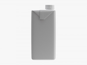Juice Cardboard Box Packaging With Cap 470ml 3D Model
