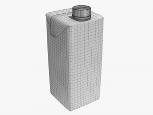 Juice Cardboard Box Packaging With Cap 470ml 3D Model